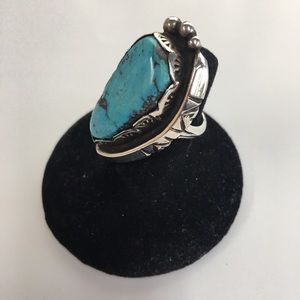 Vintage Turquoise Sterling Silver/925 Ring  size 6 1/4